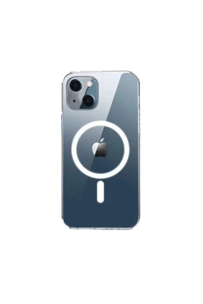 Iphone 14 Kılıf Kamera Lens Korumalı Magsafe Destekli Şeffaf Darbe Emici Sert Kapak - 2