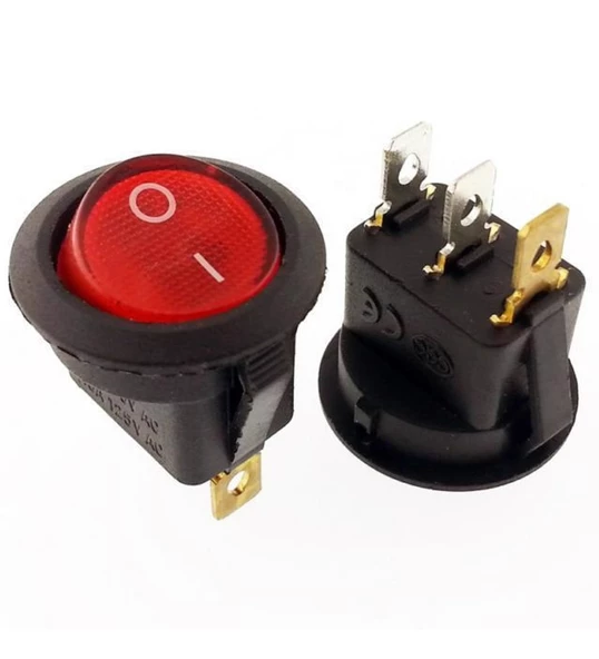 Arzum ile uyumlu Yuvarlak Işıklı Anahtar - 3 Bacaklı ürün görseli 1