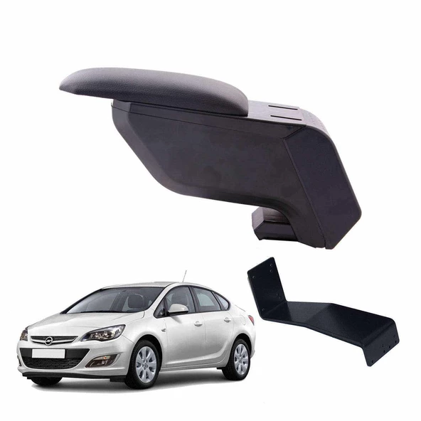 3 Tıkla Opel Astra J 2010 Sedan Delmesiz Çelik Ayaklı Siyah Kolçak Kol Dayama