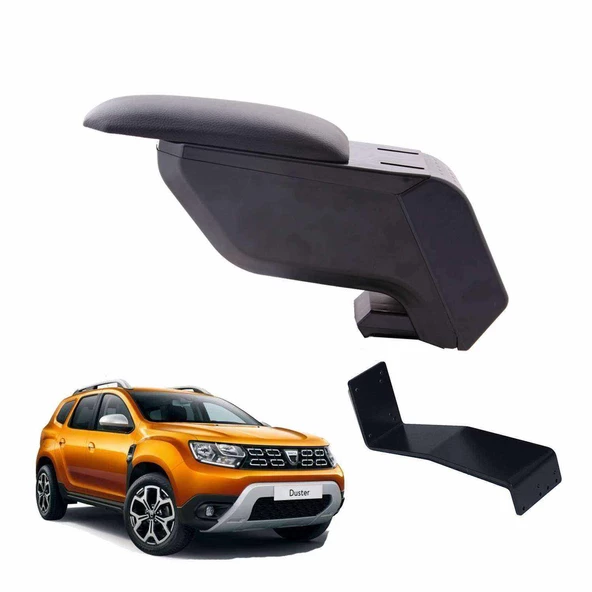 3 Tıkla Dacia Duster 2020 Delmesiz Çelik Ayaklı Siyah Kolçak Kol Dayama