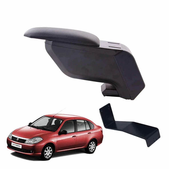 3 Tıkla Renault Symbol 2009 Delmesiz Çelik Ayaklı Siyah Kolçak Kol Dayama