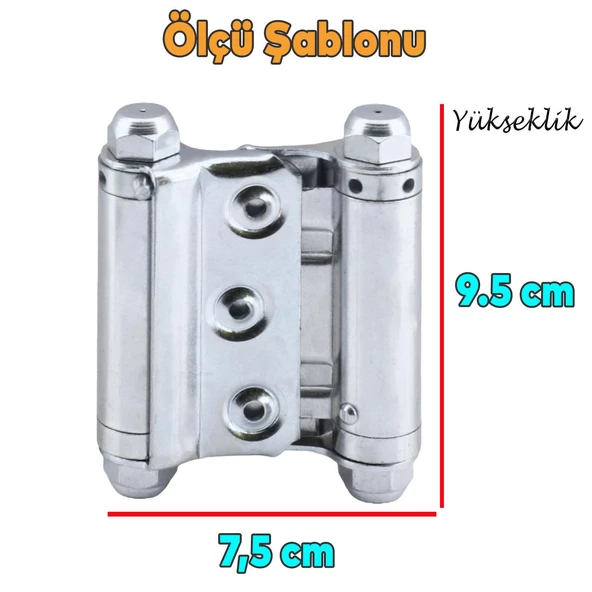 Yaylı Menteşe No 29 luk Katyum Bar ve Kapı Menteşesi Kovboy Menteşe No:29 (1 Çift) - Resim 2