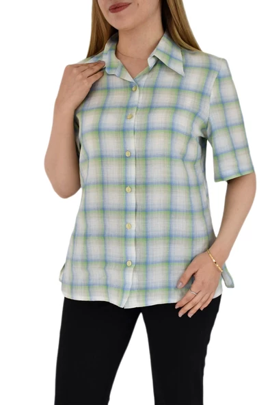 Kadın Kısa Kol Gömlek BGL-ST02882 - 7