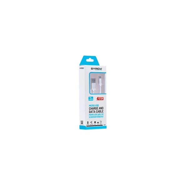Syrox C17 2.0A Micro Usb Şarj ve Data Kablosu 200cm - 3