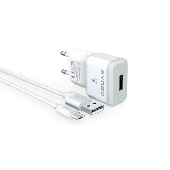 4 Adet - Syrox J15 Micro Usb Şarj Aleti 2.0 Amper - Resim 2