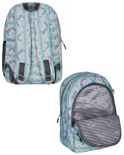 Cambridge Polo Clup Unicorn Desenli Sırt Çantası 3lü Set 322 - 3