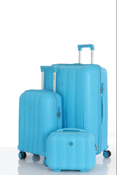 Mçs Polipropilen 3'lü Valiz Seti Büyük & Kabin & Makyaj V305 - 8