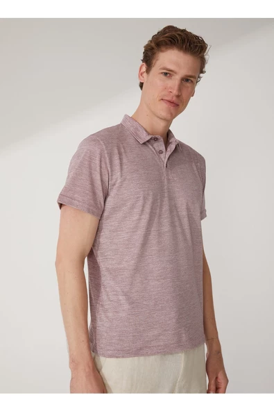 Polo Yaka Armürlü Koyu Bordo Erkek T-shirt Ts1014000272 - 2