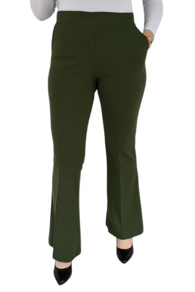 Kadın İspanyol Paça Kumaş Pantolon BGL-ST02696 - Resim 6