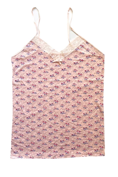 2 Adet Kadın Askılı Desenli Atlet Dantelli Empirme Pamuklu Penye D9-10 - Resim 2