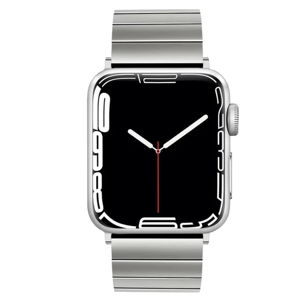 Apple Watch 8 7 6 5 4 3 Se Ultra 42 / 44 / 45 / 49 MM Uyumlu Metal Paslanmaz Çelik Kordon - 6