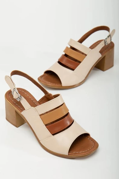 Papuçcity Frzn 02581 6 Cm Topuklu Kadın Sandalet Ayakkabı - 10