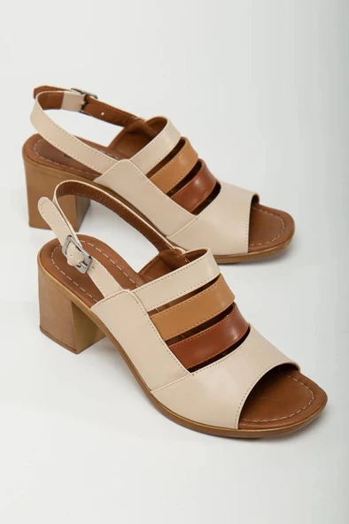 Papuçcity Frzn 02581 6 Cm Topuklu Kadın Sandalet Ayakkabı - 9