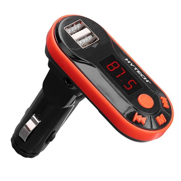 Hytech HY-XCB25 5V 1A Led Ekran USB+TF Desteği Kırmızı Bluetooth Fm Transmitter