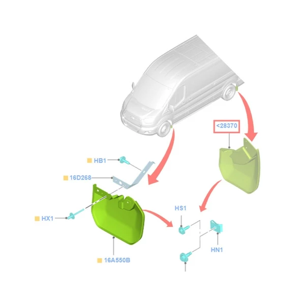 Ford Transit Paçalık Tozluk Takımı Ön Sol Sağ 2014-2024 - 3