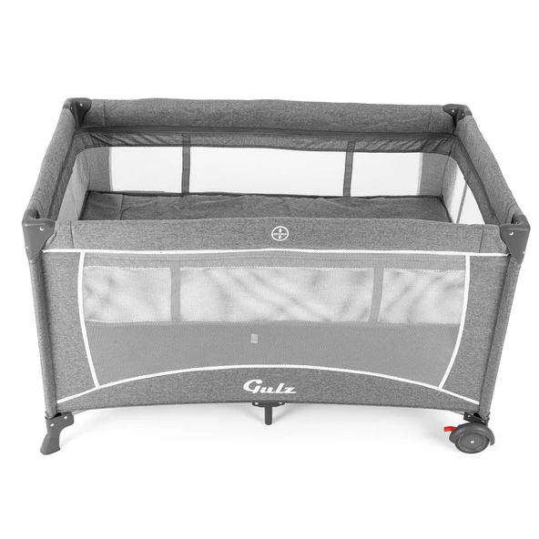 Gulz Raftel Oyun Parkı Bebek Beşik 70X120 Cm + Pamuk Yatak Light Grey - 4