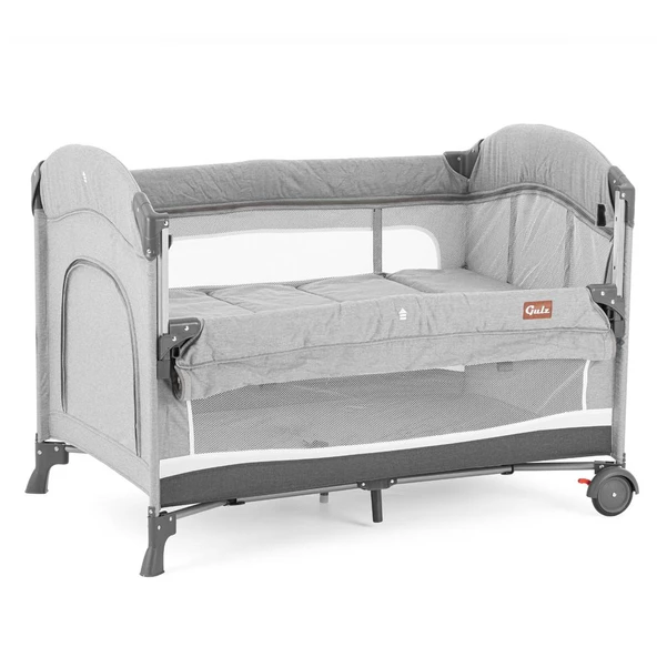 Gulz Omega Anne Yanı Sallanır Cibinlikli Park Yatak Oyun Parkı Bebek Beşik 70x110 cm - 2