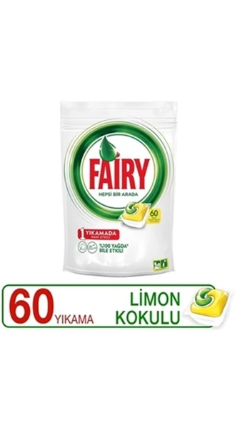 Fairy Platinum Limon Bulaşık Makinesi Tableti 60'lı