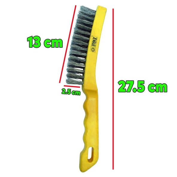 Plastik Saplı Telli Galvanizli Tel Fırça Kir Pas Temizleme Fırçası 27.5 cm - 2