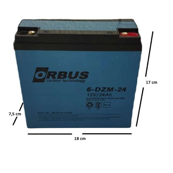 Orbus 12v 24 Ah Elektrikli Bisiklet Aküsü 6 Lı set - 2