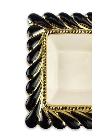 Digithome Callavi Kare Salata Kasesi 29 Cm Siyah Gold - GBO 189 C320.113 - 4