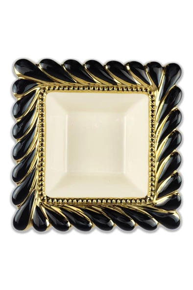 Digithome Callavi Kare Salata Kasesi 29 Cm Siyah Gold - GBO 189 C320.113