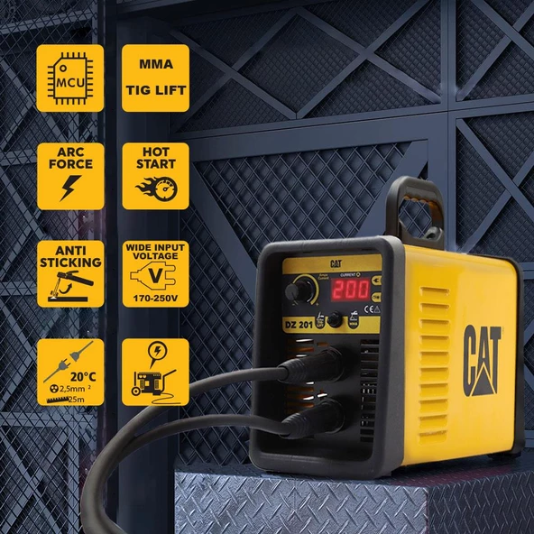 CAT DZ201 200 Amper TIG LIFT/MMA Çanta Tipi Profesyonel Dijital İnverter Kaynak Makinesi - 4