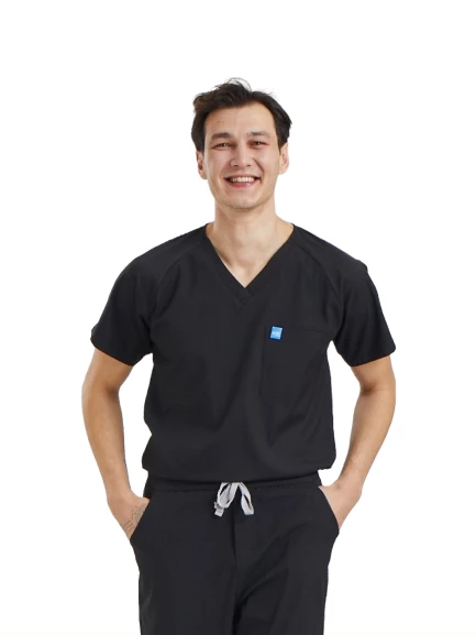 JOGGER- Erkek Likralı Siyah Üniforma Üst ürün görseli