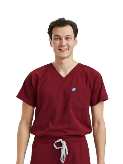 JOGGER- Erkek Likralı Bordo Üniforma Üst ürün görseli