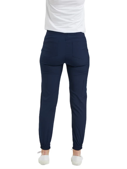 JOGGER- Kadın Likralı Lacivert Üniforma Pantolon - Resim 3