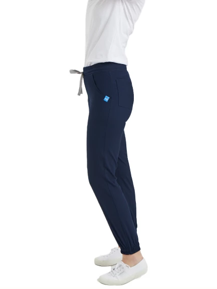 JOGGER- Kadın Likralı Lacivert Üniforma Pantolon - Resim 2