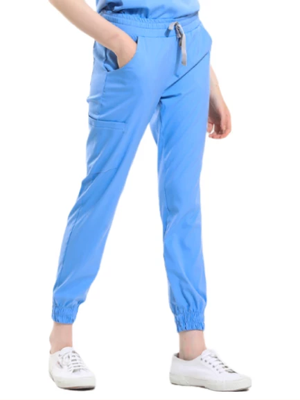 JOGGER- Kadın Likralı Buz Mavi Üniforma Pantolon ürün görseli