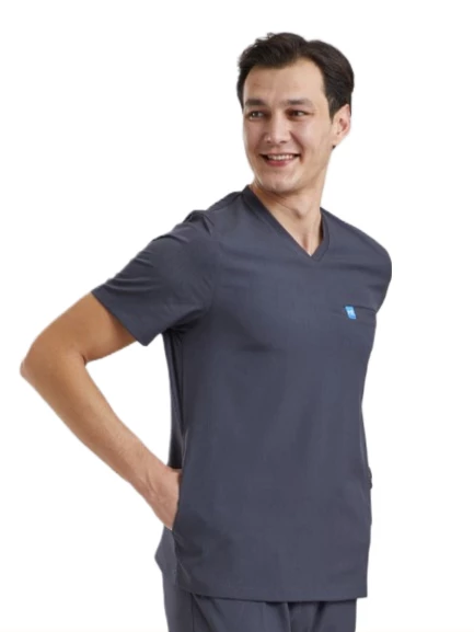 ZAZEL- Erkek Likralı Koyu Gri Üniforma Üst ürün görseli