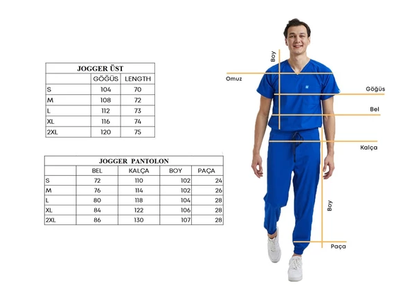 JOGGER- Erkek Likralı Koyu Gri Üniforma Pantolon - Resim 4