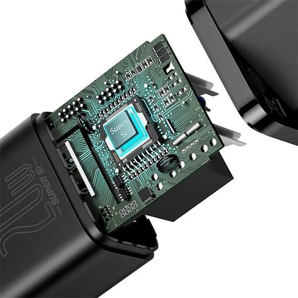 Baseus 20W PD Type C Girişli Universal Ultra Hızlı Şarj Adaptörü, Akım Korumalı, Akıllı Çipli Başlık - 7