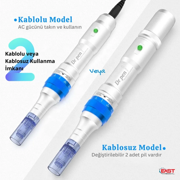 Dr Pen A6 Dermapen Şarjlı Yedek Bataryalı Orijinal Dermaroller - Dermapen Cihazı - Resim 9