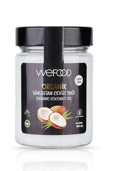 Wefood Organik Hindistan Cevizi Yağı 300 ml (Soğuk Sıkım)