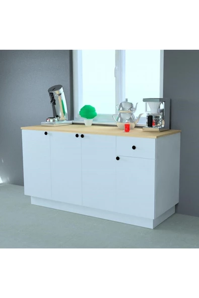 Mobilique 160 Cm Alt Dolap Beyaz - 3