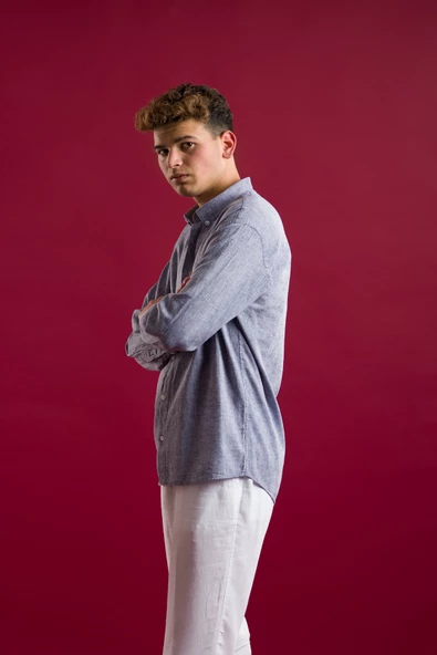 SLİMFİT UZUN KOL KETEN ERKEK YAZLIK GÖMLEK - 3