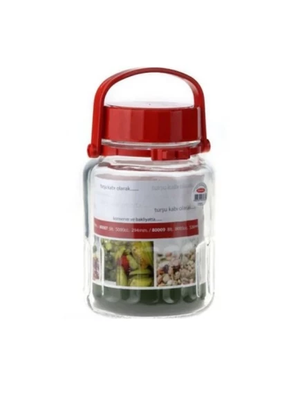 Paşabahçe 80005 Kırmızı Kapaklı Kavanoz  3 Litre - 2