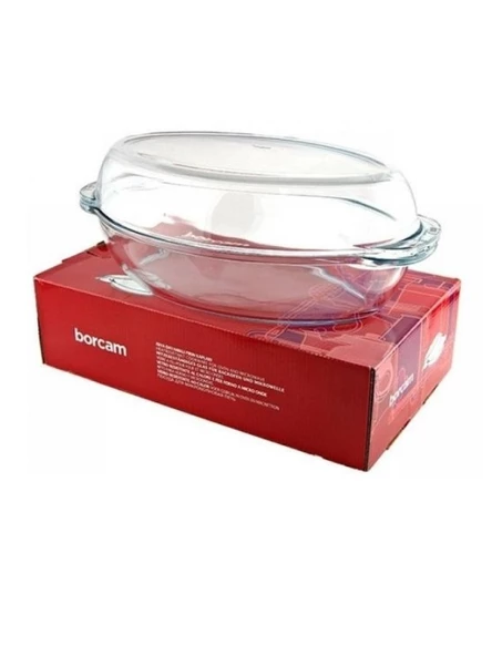 Paşabahçe 59052 Borcam Oval Kapaklı Tencere 2850 cc 34 cm - 2