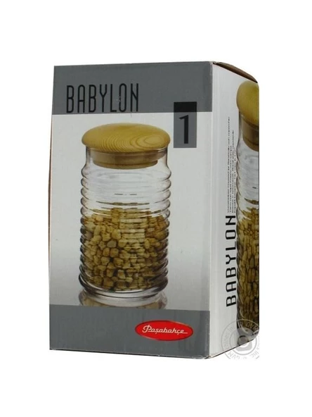 Paşabahçe 43173 Babylon Ahşap Kapaklı Kavanoz 1120 cc - 3