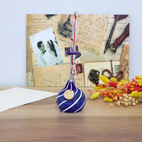 Veraart Kişiselleştirilmiş El Yapımı Murano Cam Ahşap Kutulu Cam Kalem Hokkalı Albert 110 - 12