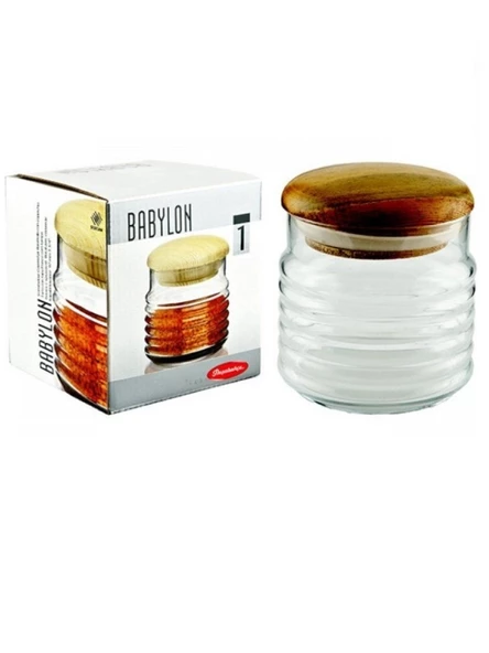 Paşabahçe 43163 Babylon Ahşap Kapaklı Kavanoz 630 cc - 3