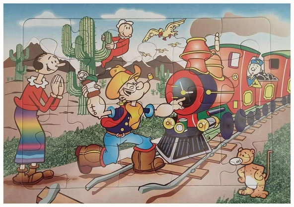 Temel Reis ve Safinaz Resimli Çocuk Puzzle Karton 32x23 cm - 1