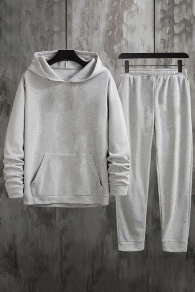 Unisex Butterfly & Letter Graphic Baskılı Eşofman Takımı - 4