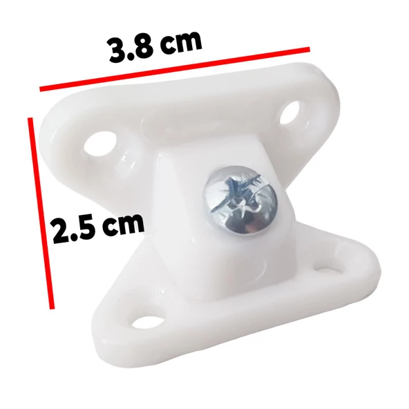 Açılı T Bağlantı Çektirme Beyaz Mobilya Dolap Plastik Köşe Birleştirme Kelebek (25 ADET) - 4