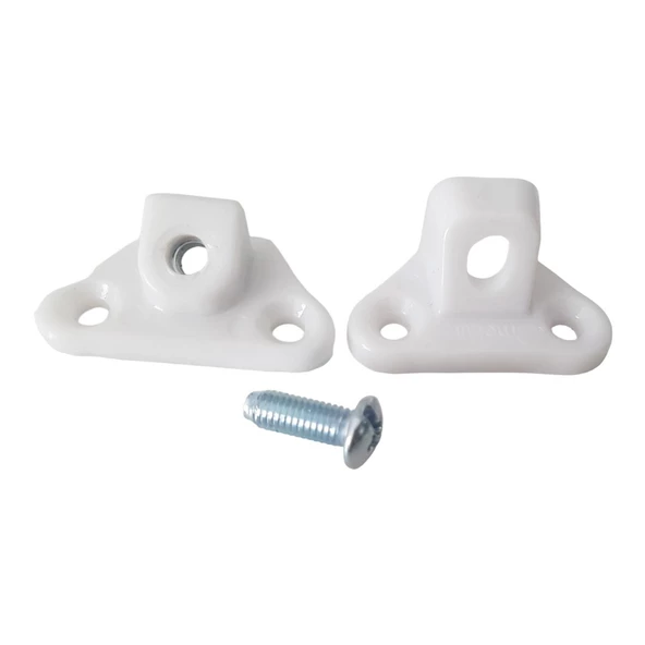 Açılı T Bağlantı Çektirme Beyaz Mobilya Dolap Plastik Köşe Birleştirme Kelebek (25 ADET) - 2