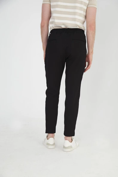 Erkek Regular Fit Fermuarlı ve Bağcıklı Rahat Jogger Pantolon - 6