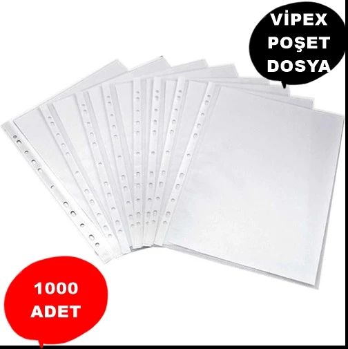 Vipex Sej Poşet Dosya 100'Lü 10 Paket